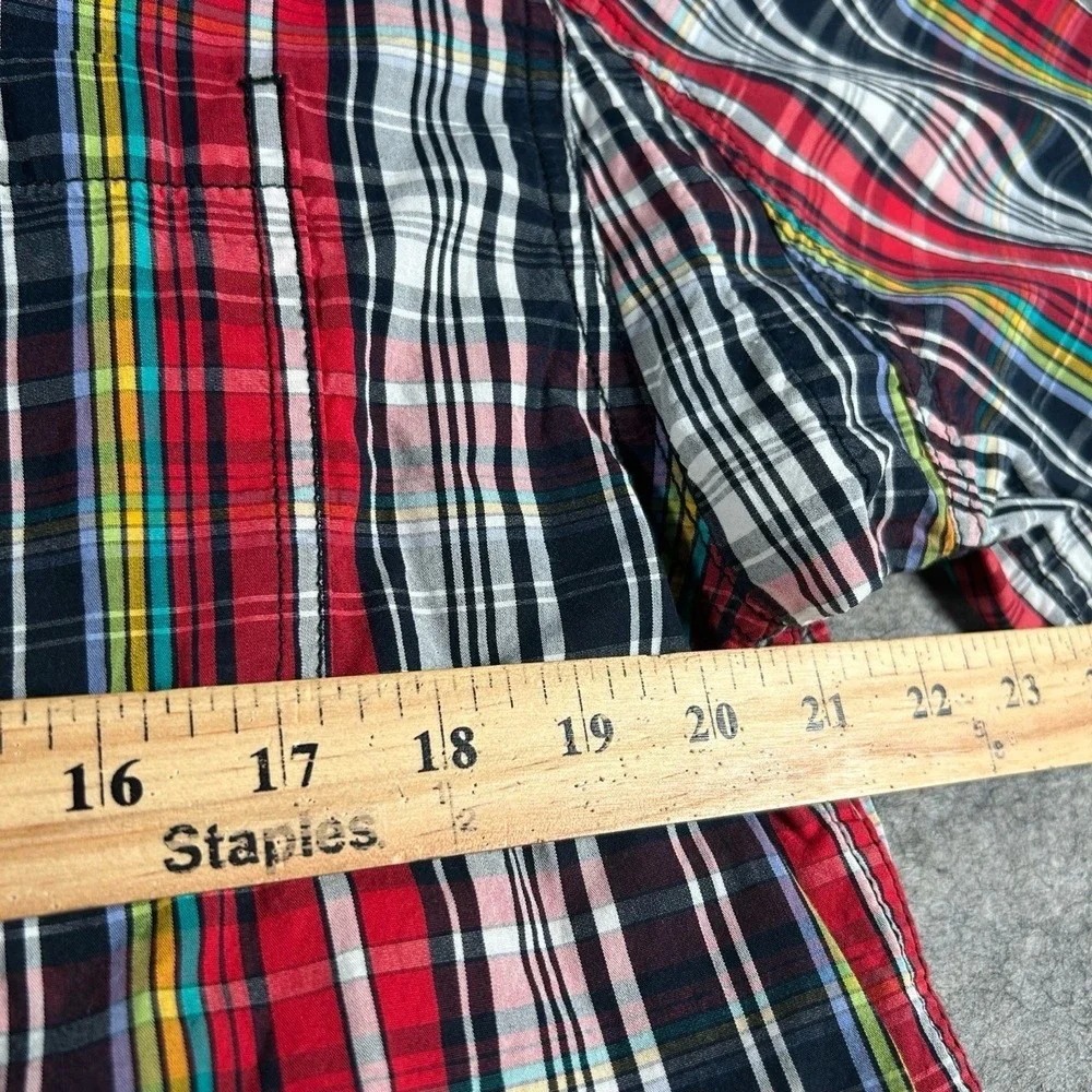 Duluth Trading Shirt Mens Medium T Plaid Short Sleeve Button Down Casual Outdoor